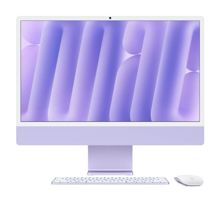 Моноблок Apple iMac 24" Retina 4,5K (M4 10C CPU, 10C GPU) 24/512GB SSD, фиолетовый